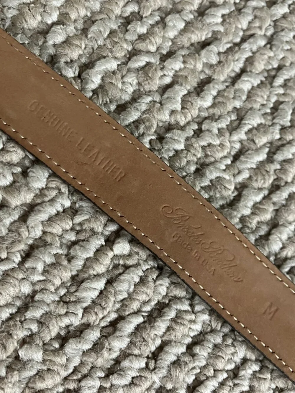 VNTG Brooks Brothers Black Leather Horse Bit Equestrian Belt Made in USA M 28-32